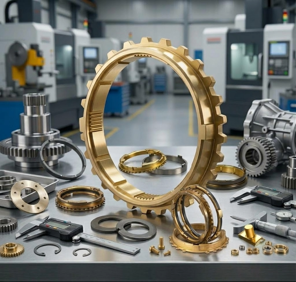 Finished Brass Synchronizer Rings & Heavy Drivetrain Components